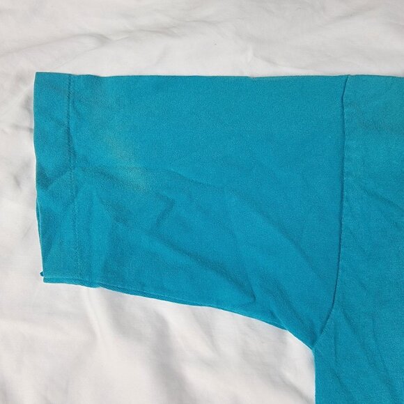 Vintage Levis Big Jean Kids Small Graphic Tee Shirt Turquoise School Casual - Picture 5 of 10